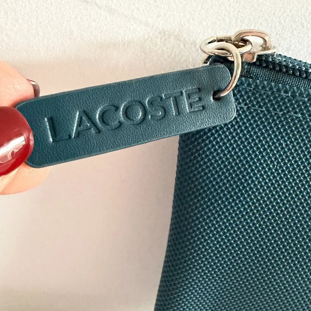 LACOSTE x Turkish Airlines Teal Mini Travel Amenity Kit Empty
